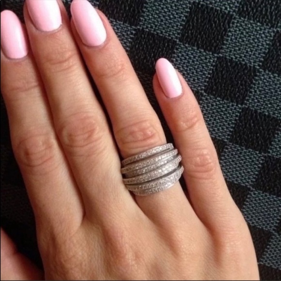 NEW 6.4 CT 925 STERLING SILVER DIAMOND RING, CUTE RING, SHINY RING. - Picture 7 of 7